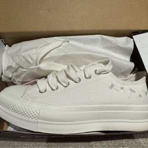 Women's White Converse Dandelion Sneakers